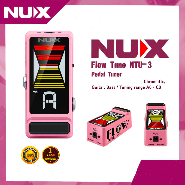 NUX NTU-3 Pedal Tuner Flow Tune for Chromatic, Guitar, Bass